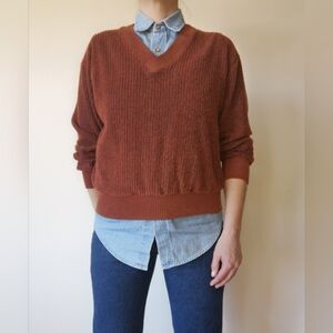 70s Boucle Velour Sweater